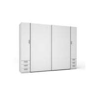 Armadio 4 Porte con 6 Cassetti - Bianco - Collezione STAR