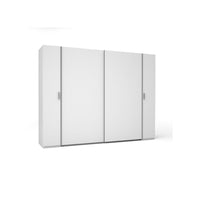 Armadio 4 Porte con Guardaroba - Bianco - Collezione STAR