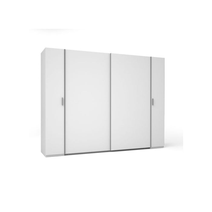 Armadio 4 Porte con Guardaroba - Bianco - Collezione STAR