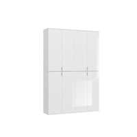 Armadio 8 porte BODITE – Ampio spazio di archiviazione in bianco laccato