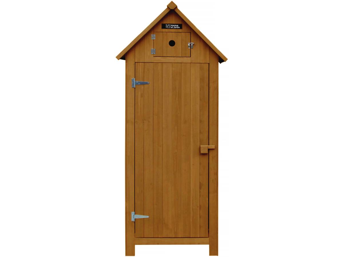 Mobile da giardino "Shed" - 77 x 54,5 x 179 cm - Marrone