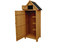 Mobile da giardino "Shed" - 77 x 54,5 x 179 cm - Marrone