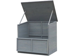 Cassetta da giardino in legno "Caja" - 137 x 91 x 121 cm - Antracite