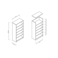 Armadio, collezione TOLLY, 2 porte, 75x195 cm, colore rovere sonoma