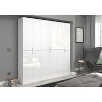Armadio contenitore 12 porte BODITE - Bianco lucido - Design moderno