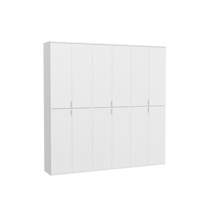 Armadio contenitore 12 porte BODITE - Bianco lucido - Design moderno