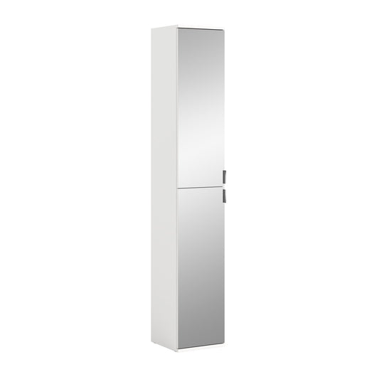 Armadio BODITE – 2 porte con specchi – Bianco lucido – Eleganza e funzionalità