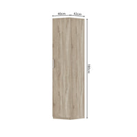 Armadio per ripostiglio, collezione TOM, 1 porta in rovere sonoma.