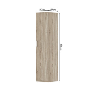 Armadio per ripostiglio, collezione TOM, 1 porta in rovere sonoma.