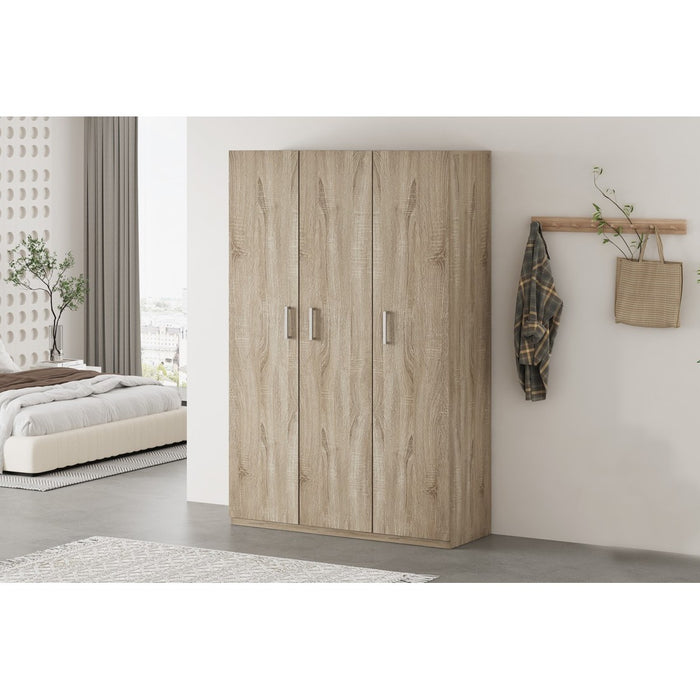 Armadio contenitore, collezione TOM, 3 porte in rovere sonoma