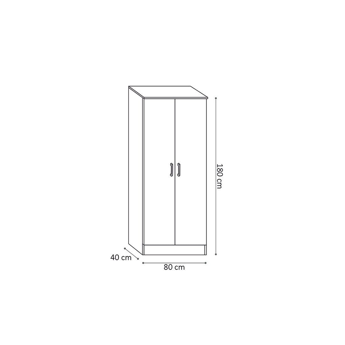 Armadio REY da 80cm, ideale per il tuo ingresso, la tua lavanderia o il tuo bagno.