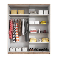 Armadio design 2 porte 200cm colore rovere scuro. Collezione EOS