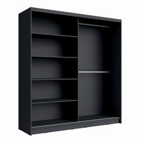 Armadio design 200cm colori grigio grafite e nero collezione NARAGO