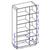 Armadio design con nicchia illuminata collezione VILLA. Colore rovere e nero.