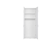 Armadio a due porte collezione FLEX, colore bianco lucido