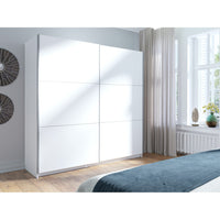 Armadio, guardaroba 200 cm 2 porte scorrevoli - bianco - Collezione ARSALA