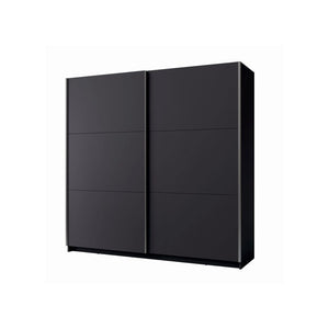 Armadio, guardaroba 200 cm 2 porte scorrevoli - grigio grafite - Collezione ARSALA