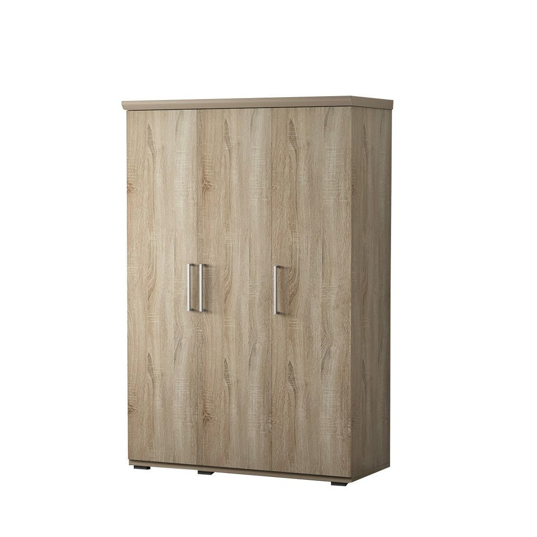 Armadio, guardaroba, collezione TOM, 3 porte 120 cm, con appendiabiti integrato in rovere sonoma.