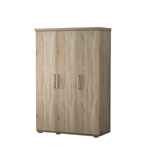 Armadio, guardaroba, collezione TOM, 3 porte 120 cm, con appendiabiti integrato in rovere sonoma.