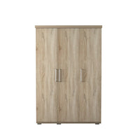 Armadio, guardaroba, collezione TOM, 3 porte 120 cm, con appendiabiti integrato in rovere sonoma.