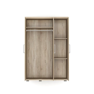 Armadio, guardaroba, collezione TOM, 3 porte 120 cm, con appendiabiti integrato in rovere sonoma.