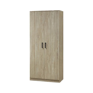 Armadio DALAMAN 2 porte, quercia Sonoma, maniglie grigie, stile contemporaneo