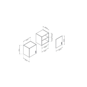 Armadio a muro collezione GOURMET, design bianco. Altezza 53cm.