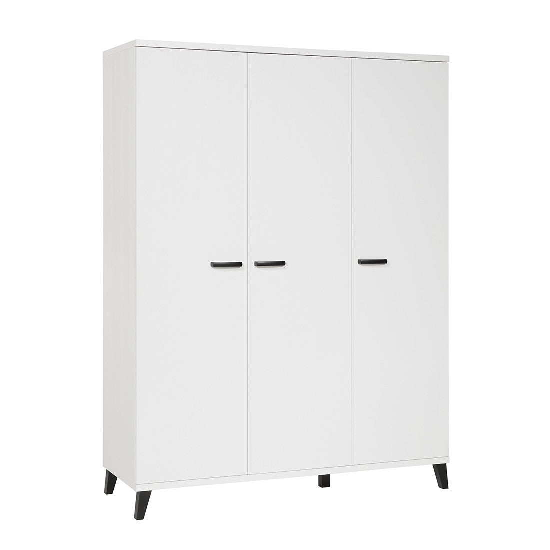 Armadio robusto per camera da bambino a 3 ante, collezione DANAÉ, colore bianco.