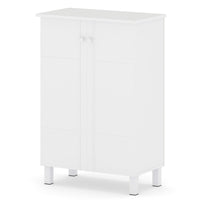 Scarpiera set da 1 60 x 33,5 x 90 cm capiente e sicuro stile rustico MDF bianco 20_0018496