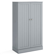 Mobile contenitore multiuso 59 x 30 x 104 cm con ripiani regolabili e kit antiribaltamento in MDF grigio 20_0018385