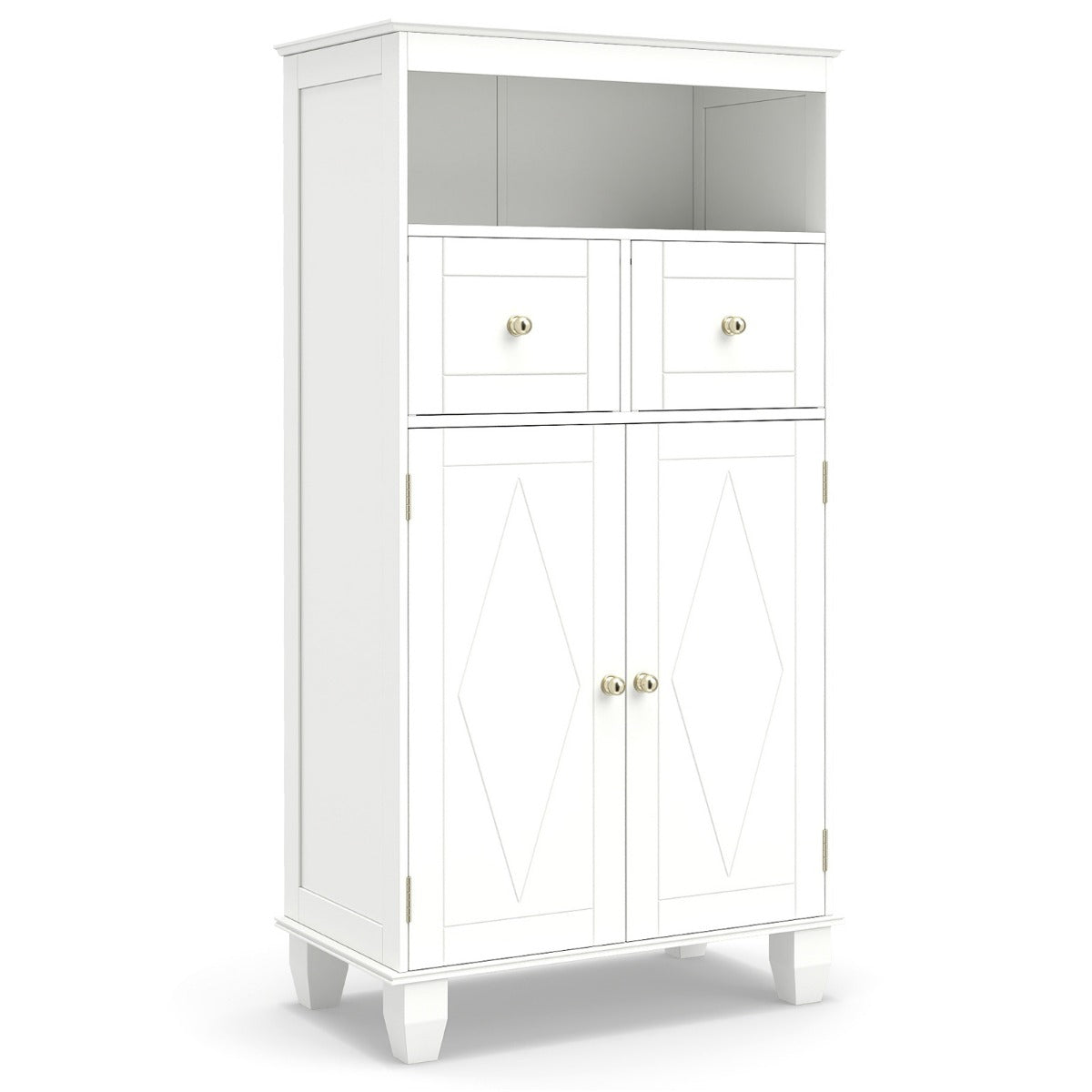 Mobile contenitore indipendente 56 x 30 x 108 cm con maggiore sicurezza stile moderno MDF bianco 20_0019115
