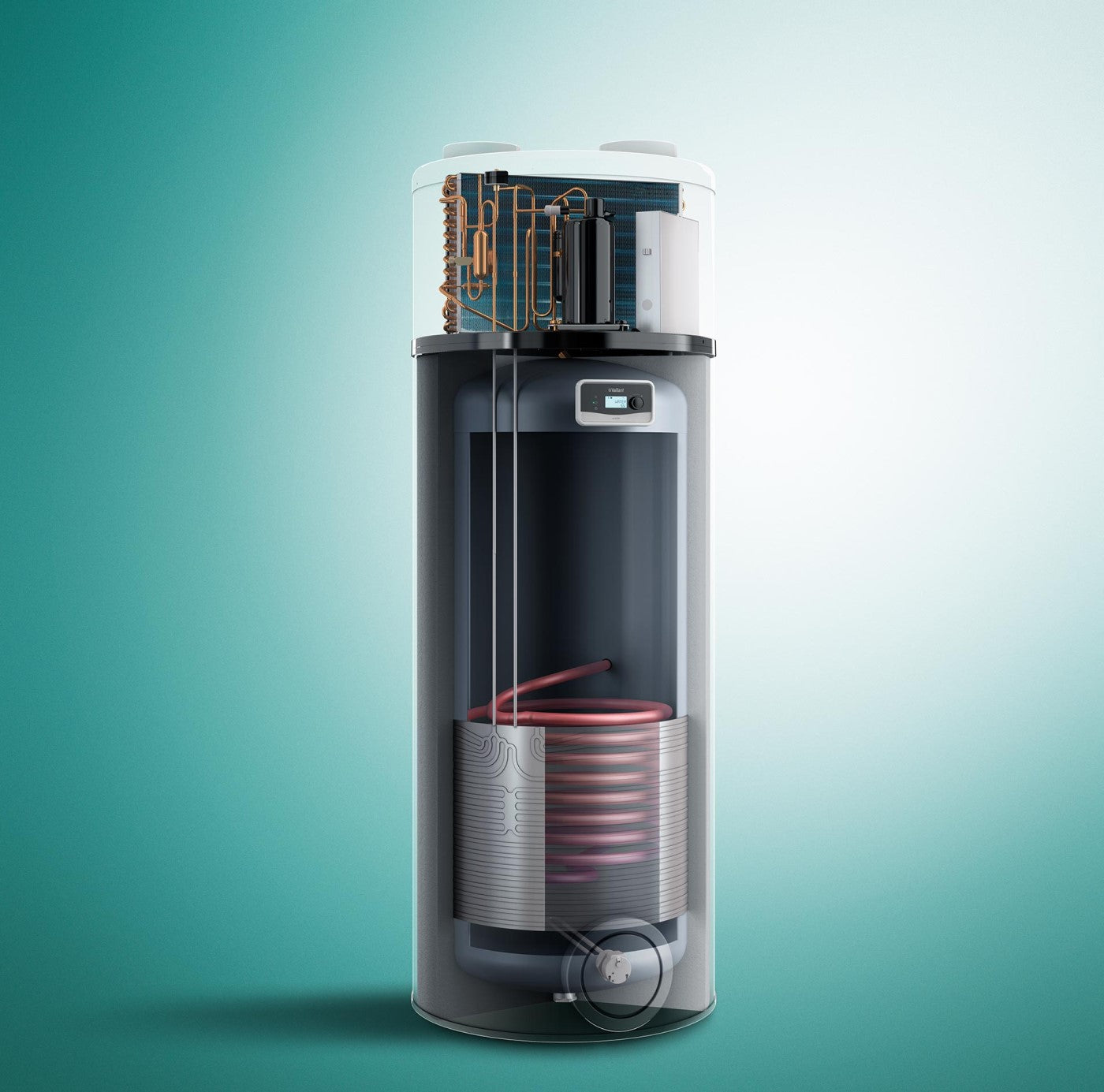 Scaldacqua in Pompa di Calore Vaillant aroSTOR B 270/5 da 270 litri 0010026817 gas R290 installazione a basamento