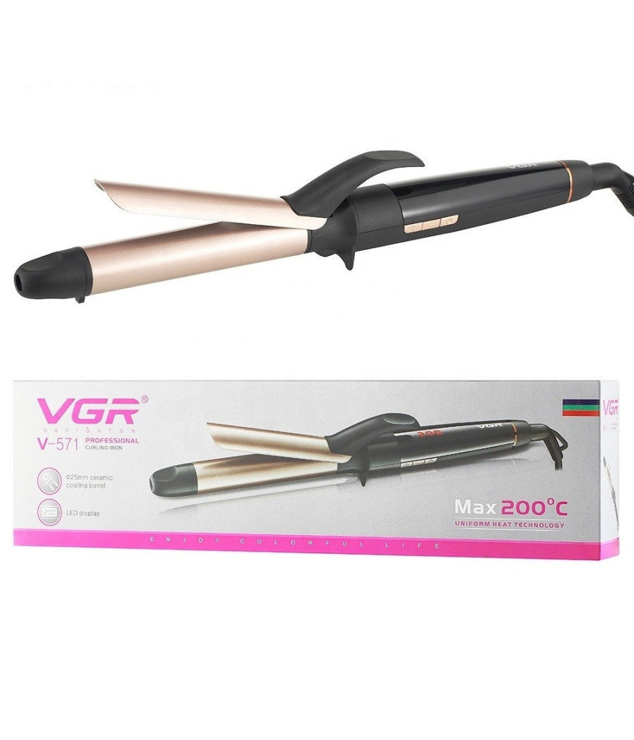 Arricciacapelli Piastra Professionale Rivestita In Ceramica Display Lcd 50w V571         