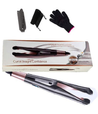 Arricciacapelli Piastra Spirale Riscaldamento A Pannelli 2in1 Concavo Display Lcd         