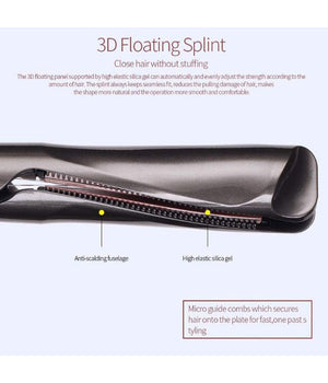 Arricciacapelli Piastra Spirale Riscaldamento A Pannelli 2in1 Concavo Display Lcd         