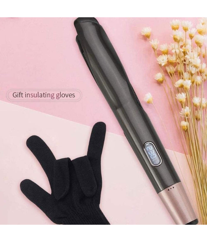 Arricciacapelli Piastra Spirale Riscaldamento A Pannelli 2in1 Concavo Display Lcd         