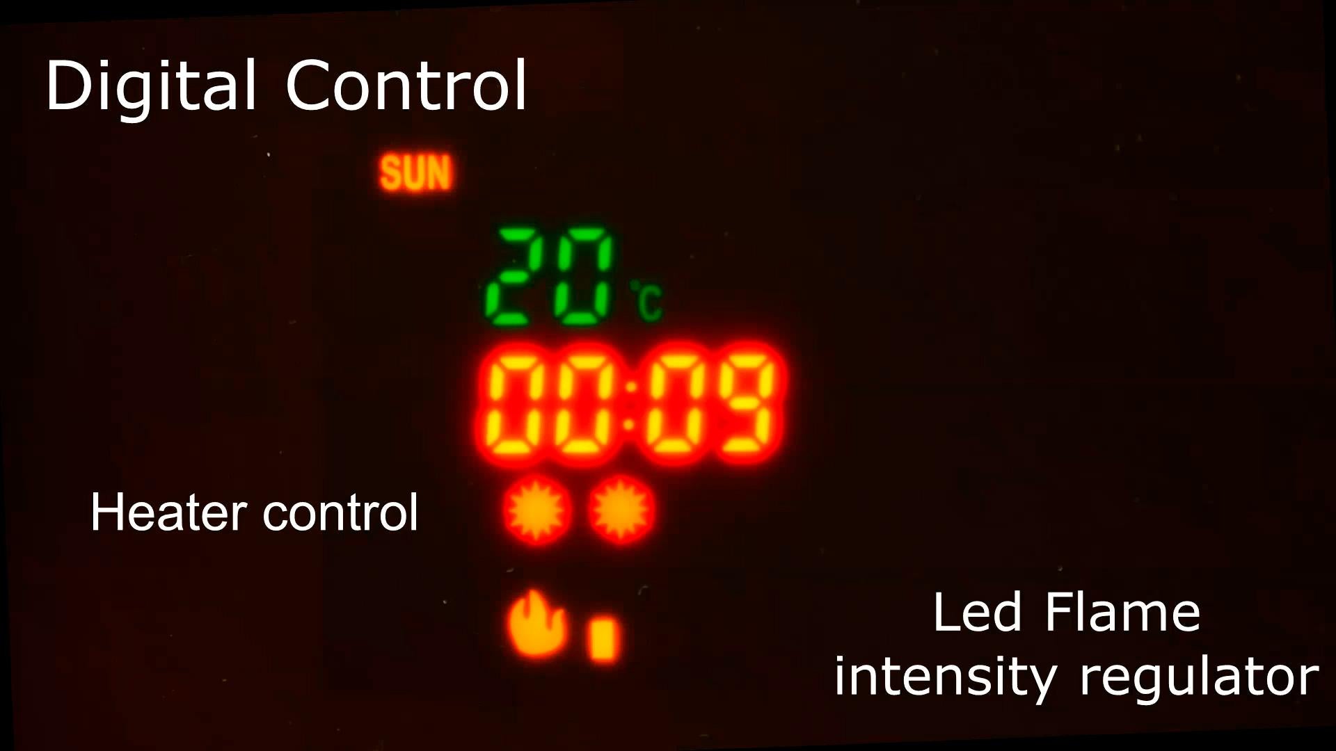 Mobili da soggiorno, camino elettrico a 5 livelli di fiamme, Bianco Opaco e Laccato Bianco Chiaro, 290x45x170cm  RF3663