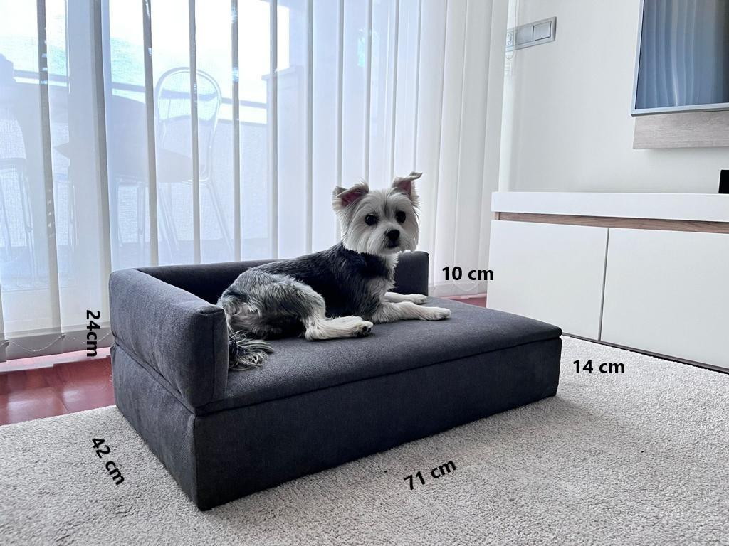 Divano letto per cani di piccola taglia 71x42x24cm in tessuto resistente e comodo schienale e base RF995