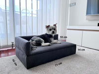 Divano letto per cani di piccola taglia 71x42x24cm in tessuto resistente e comodo schienale e base RF995