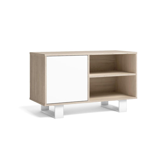 Mobile TV 95x40x57cm soggiorno pranzo con porta a sinistra colore Rovere e Bianco modello Wind RF1020