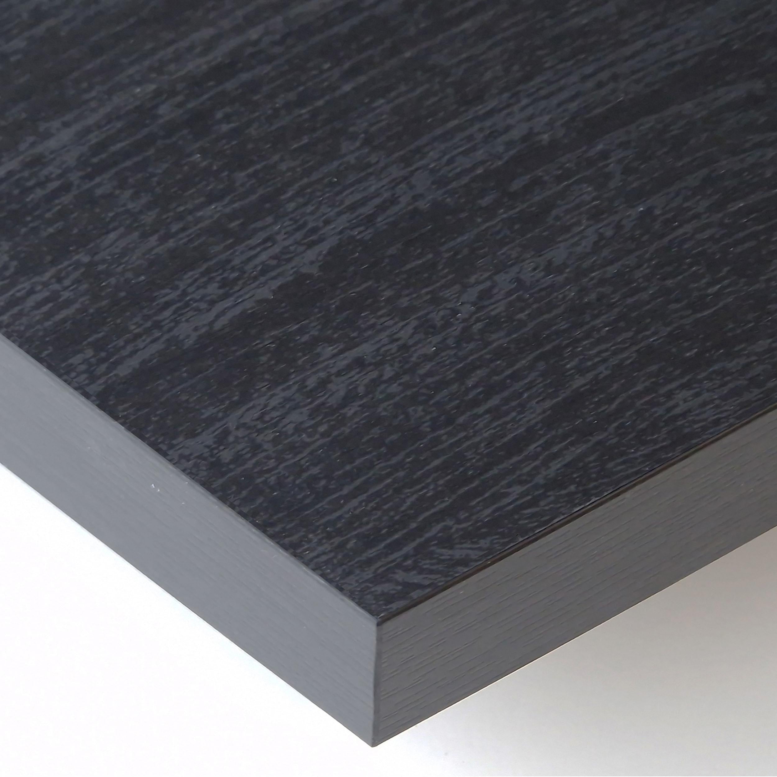 Consolle allungabile, 58 fino 262x90x73cm, Per 12 persone, Gambe in legno, Nero RF2810