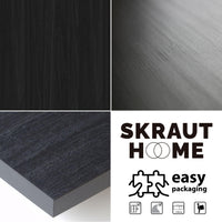 Tavolo da pranzo, 10 posti, 194x90x75cm, Robusto e stabile, struttura e gambe solide, Nero RF1101