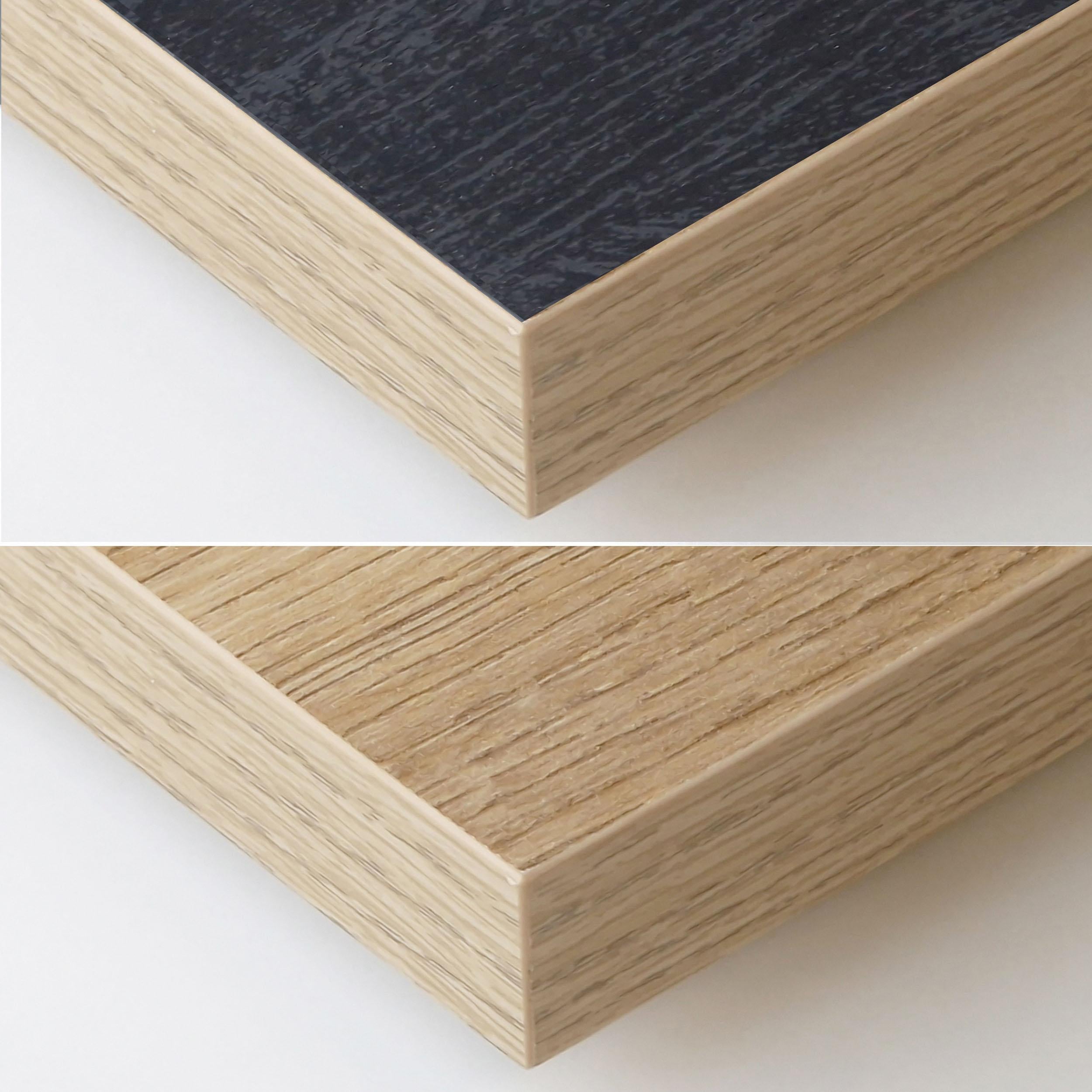 Consolle allungabile, 302x90x73cm, Per 14 persone, Gambe in legno, colore Rovere e nero RF3056