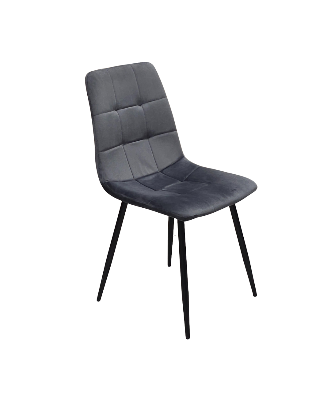Pack di 4 sedie da pranzo, Sedia imbottita in velluto, Struttura in metallo, Comodo schienale e base imbottiti. RF2012