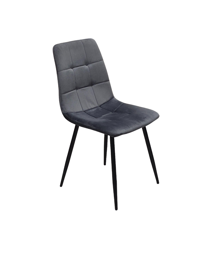 Pack di 4 sedie da pranzo, Sedia imbottita in velluto, Struttura in metallo, Comodo schienale e base imbottiti. RF2012