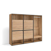 Scarpiera, 180x35x145cm, Camera da letto, Armadio Aperto, colore Rovere RF3549