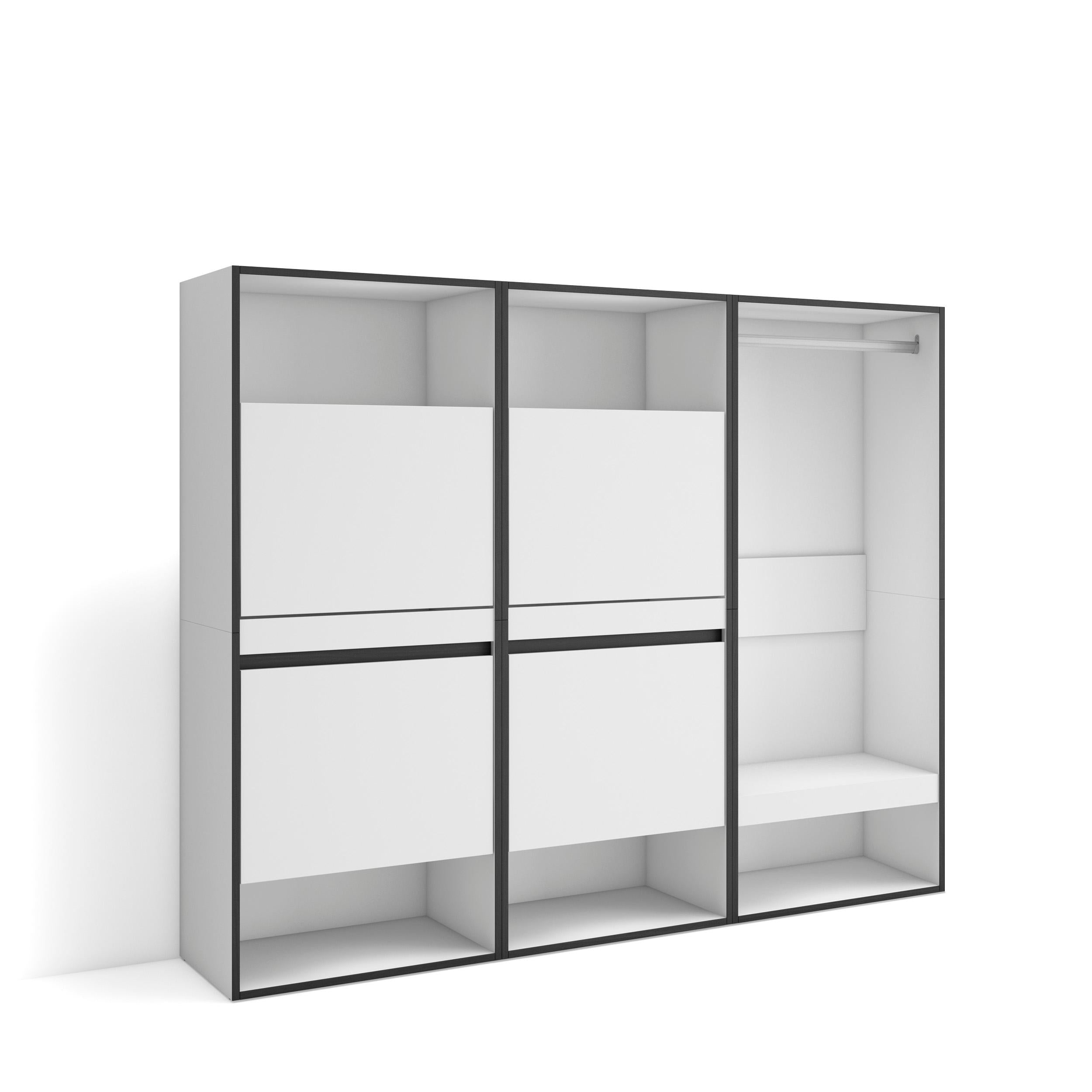 Scarpiera, 180x35x145cm, Camera da letto, Armadio Aperto, Bianco RF3505