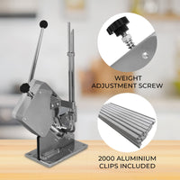 Clippatrice per Chisura Salsicce e Insaccati in Acciaio e 2000 Graffette GRATIS