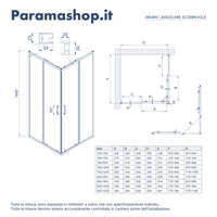 Box doccia  70x90 cm scorrevole vetro 6mm opaco con trattamento anticalcare h195cm scorrevole | Aruba