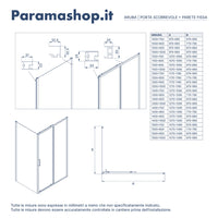 Box doccia 110x90 cm con apertura scorrevole vetro 6mm trasparente h195 cm | Aruba